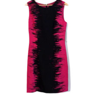 ILE New‎ York Hot Pink Sleeveless Midi Dress 8 NWT